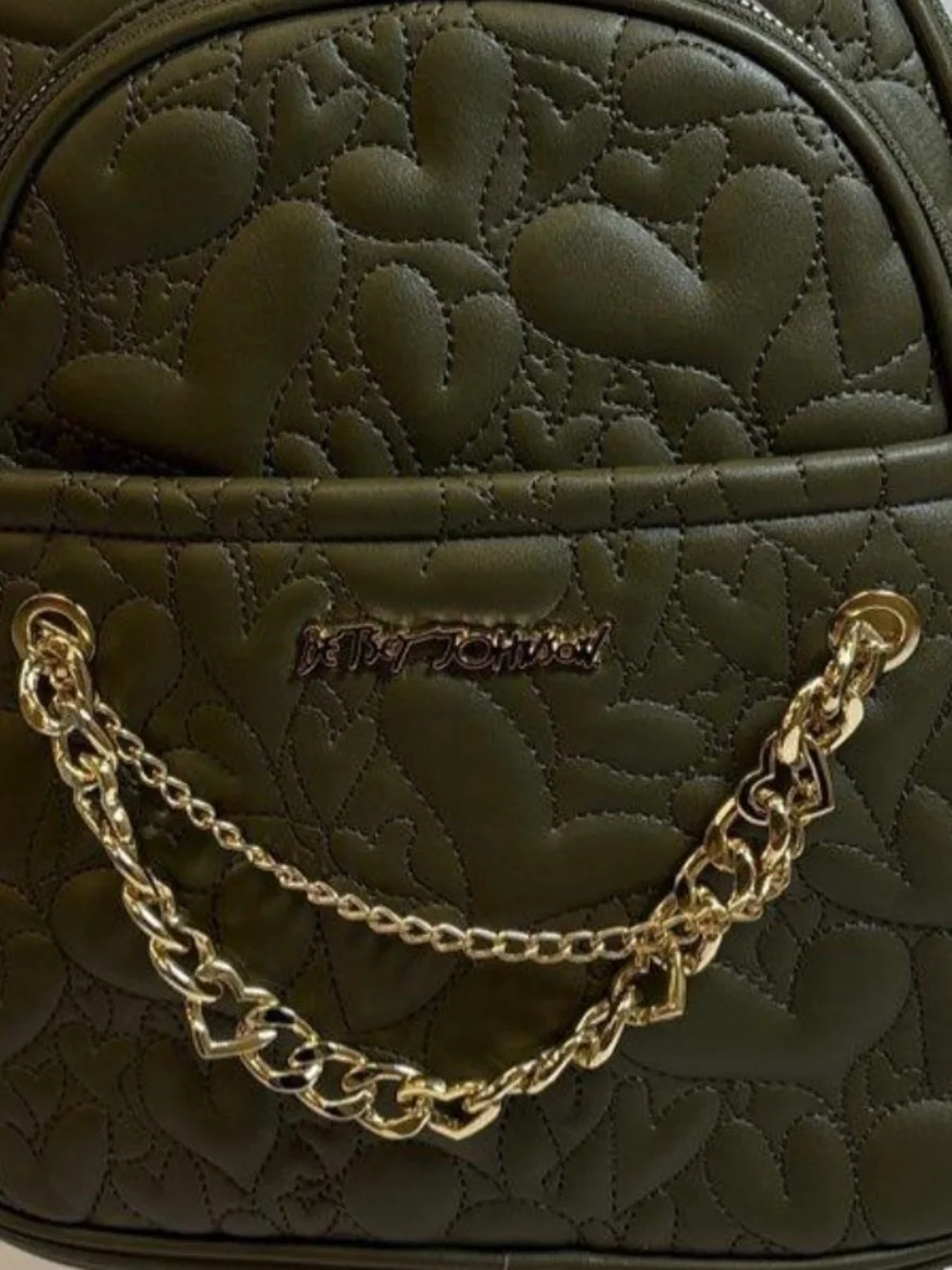 Betsey Johnson XO June Quilted Hearts Mini Backpack